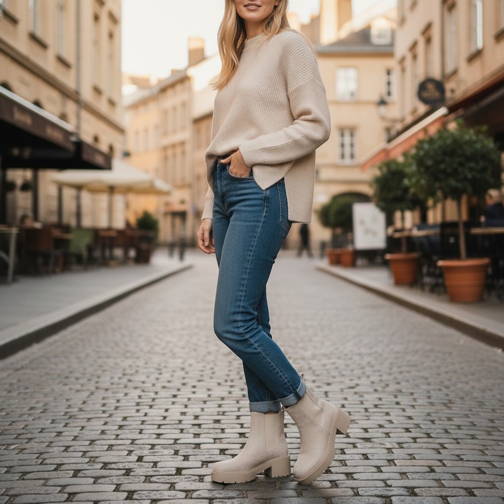 Madden Girl Boots‎ Anna In Taupe Size 7.5